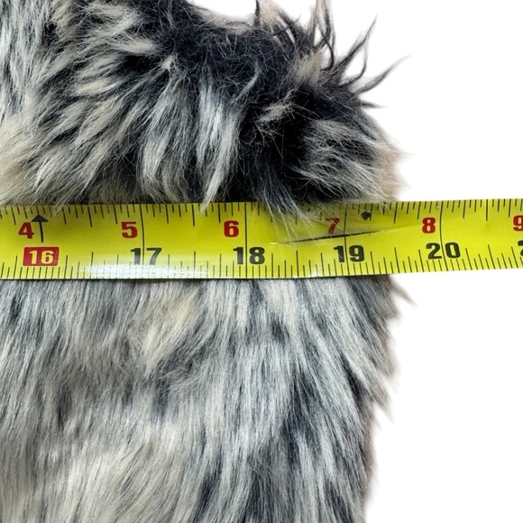 Y2K Max Studio Faux Fur Vest Tan Black Small - Picture 4 of 7